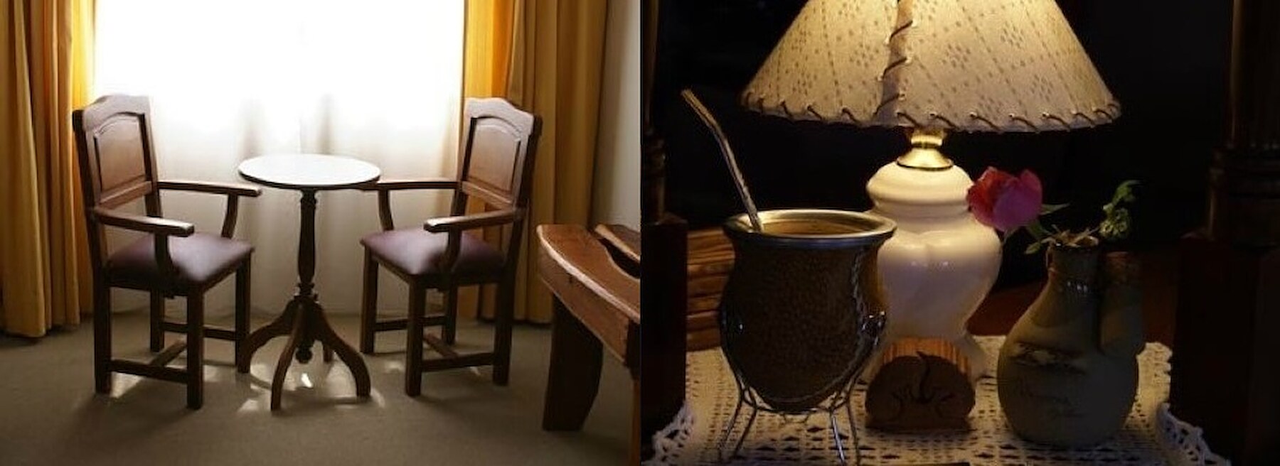 Sala de estar do Hotel Piedras Blancas, em El Chaltén